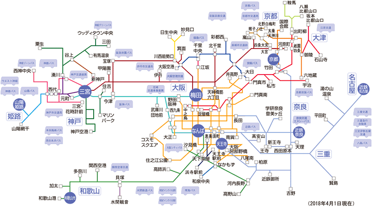 交通でご利用可能なエリア